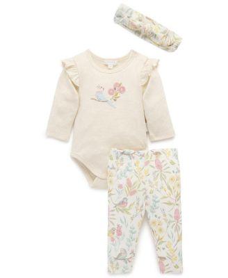 Girls' 3 Piece Australiana Set with Headband - Baby by PUREBABY