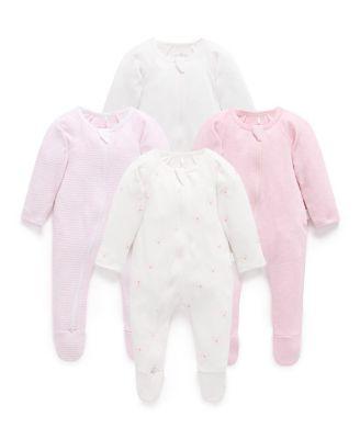 Girls' 4 Pack Zip Footie - Baby by PUREBABY