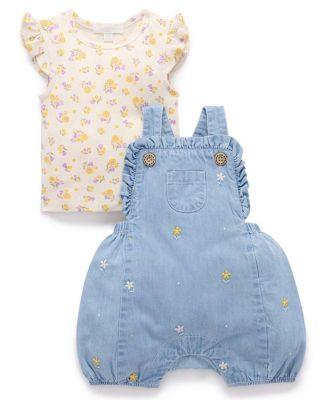 Girls' Broderie Overall Set - Baby by PUREBABY