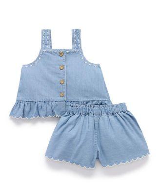 Girls' Chambray Denim Set - Baby by PUREBABY
