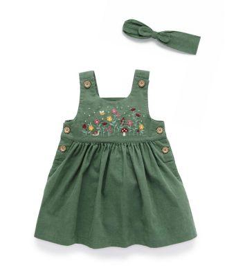 Girls' Corduroy Pinnie & Headband Set - Baby by PUREBABY