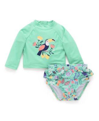 Girls' Printed Longsleeve Rashie Swim Set - Baby by PUREBABY
