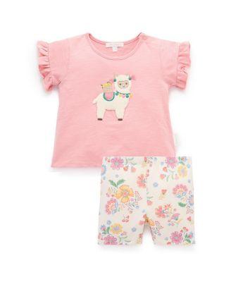 Girls' Ruffle Tee & Bike Short Set - Baby by PUREBABY