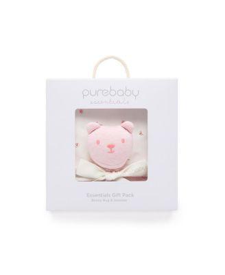 Girls' Stretch Swaddle Wrap & Lovey Gift Pack - Baby by PUREBABY