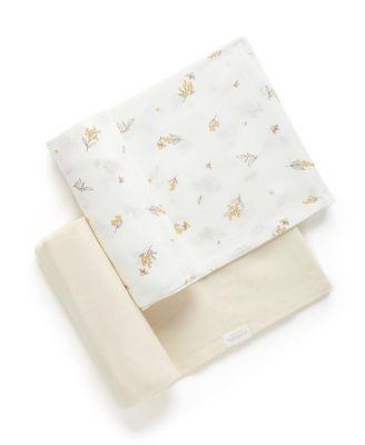Unisex 2 Pack Muslin Wrap - Baby by PUREBABY