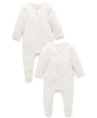 Unisex 2 Pack Zip Footie - Baby by PUREBABY