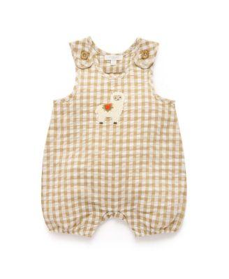 Unisex Gingham Romper - Baby by PUREBABY