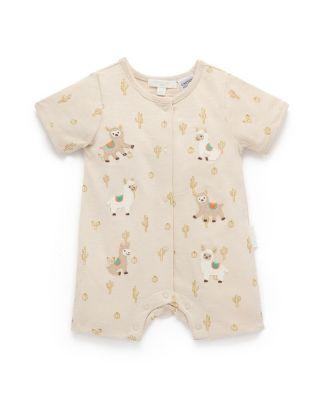 Unisex Llama Fiesta Short Romper - Baby by PUREBABY