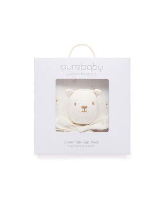 Unisex Stretch Swaddle Wrap & Lovey Gift Pack - Baby by PUREBABY
