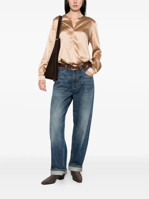 V-neck buttoned blouse by PUROTATTO