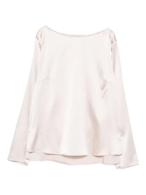 boat-neck long-sleeve blouse by PUROTATTO
