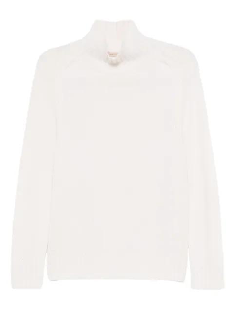 high-neck ribbed sweater by PUROTATTO