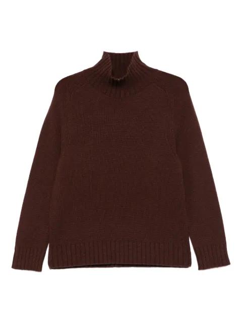 high-neck ribbed sweater by PUROTATTO
