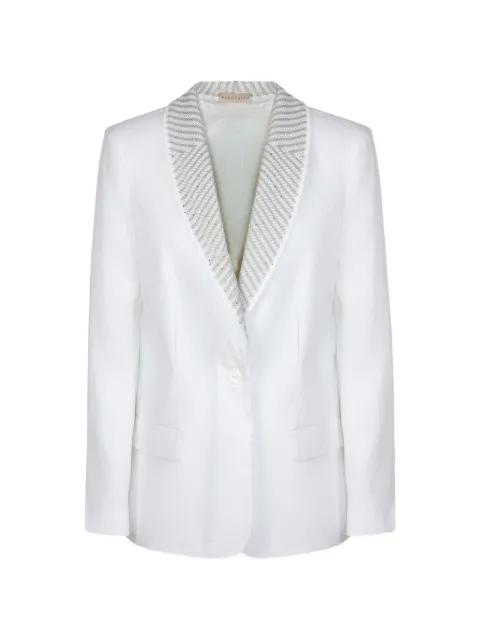 linen single-breasted blazer by PUROTATTO
