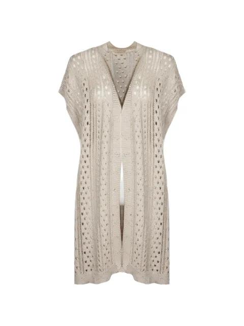 open-work sequin-embellished cardigan by PUROTATTO