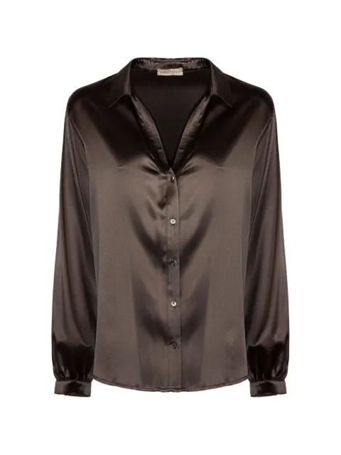 satin-finish long-sleeve shirt by PUROTATTO