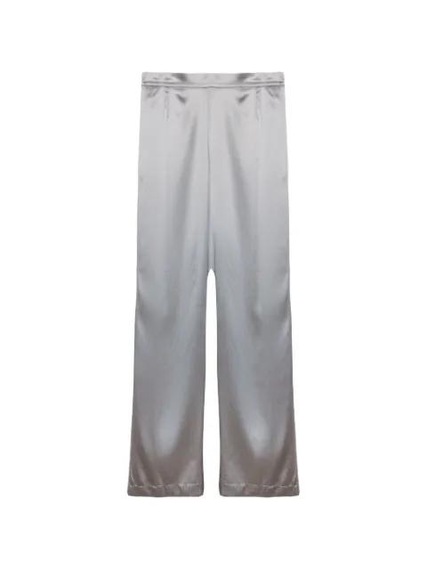 satin-finish wide-leg trousers by PUROTATTO