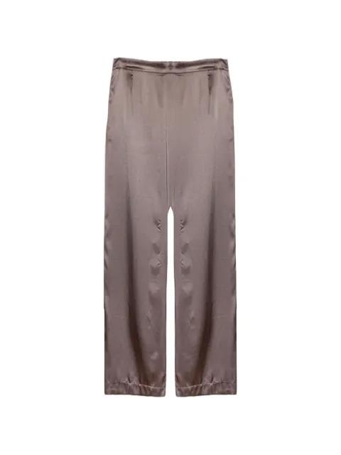 satin-finish wide-leg trousers by PUROTATTO