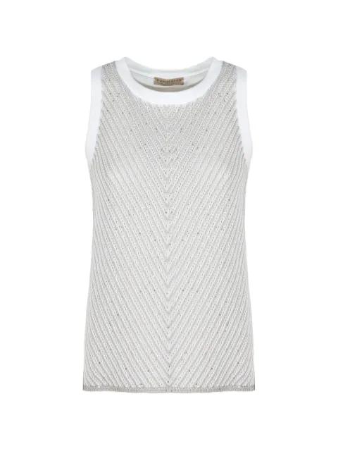 sequin-embellished top by PUROTATTO