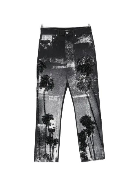 Beaded Palms denim jeans by PURPLE BRAND