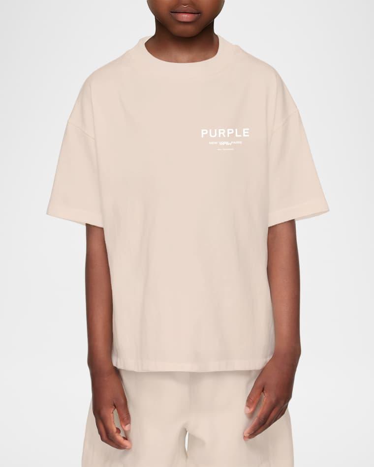 Boy's Logo-Print Cotton Jersey T-Shirt, Size 4-12 by PURPLE BRAND