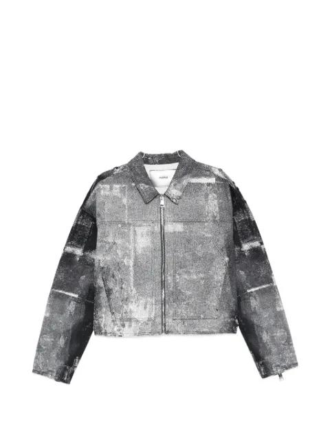 Carpenter Palms patterned zip jacket by PURPLE BRAND