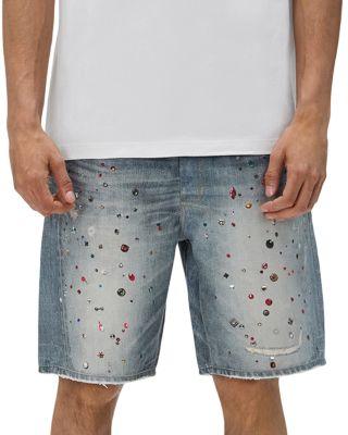 Cyanine Jewel Jean Shorts in Light Indigo by PURPLE BRAND