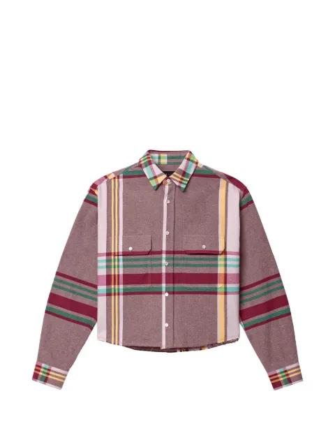 Fade plaid cropped shirt by PURPLE BRAND