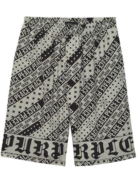 Flag Bandana bermuda shorts by PURPLE BRAND