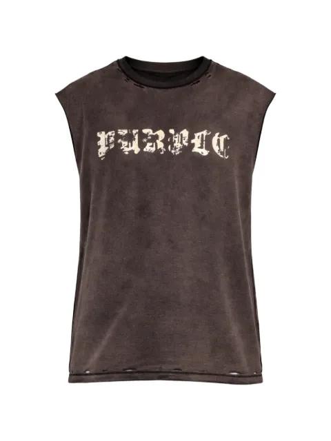 Gothic logo-print tank by PURPLE BRAND