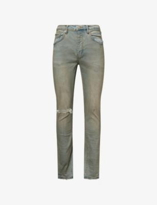 Light Dirty Wax Distressed Denim Jeans by PURPLE BRAND
