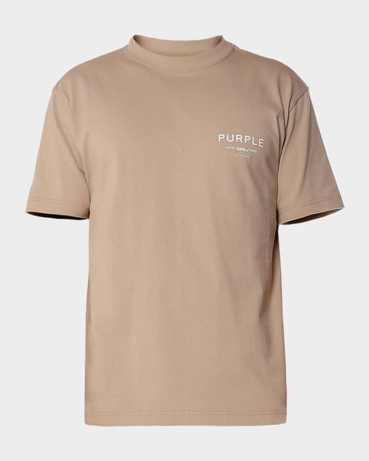 Men's Cotton Jersey Logo Crewneck T-Shirt by PURPLE BRAND