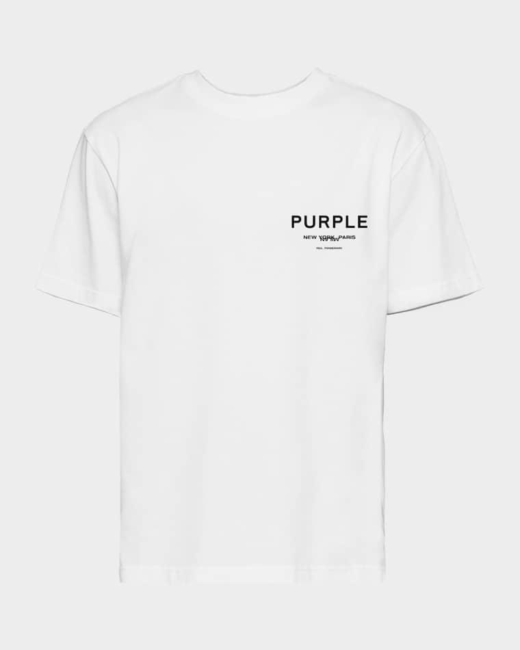 Men's Cotton Jersey Logo Crewneck T-Shirt by PURPLE BRAND