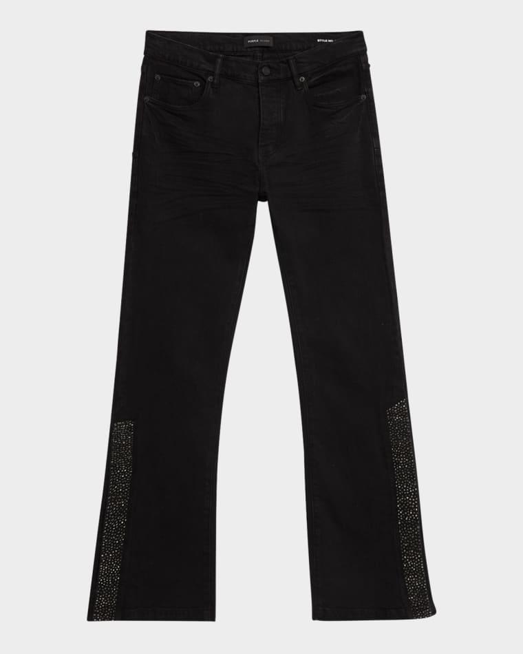 Men's Crystal Side-Snap Flare Jeans by PURPLE BRAND Men's Crystal Side-Snap Flare Jeans by PURPLE BRAND