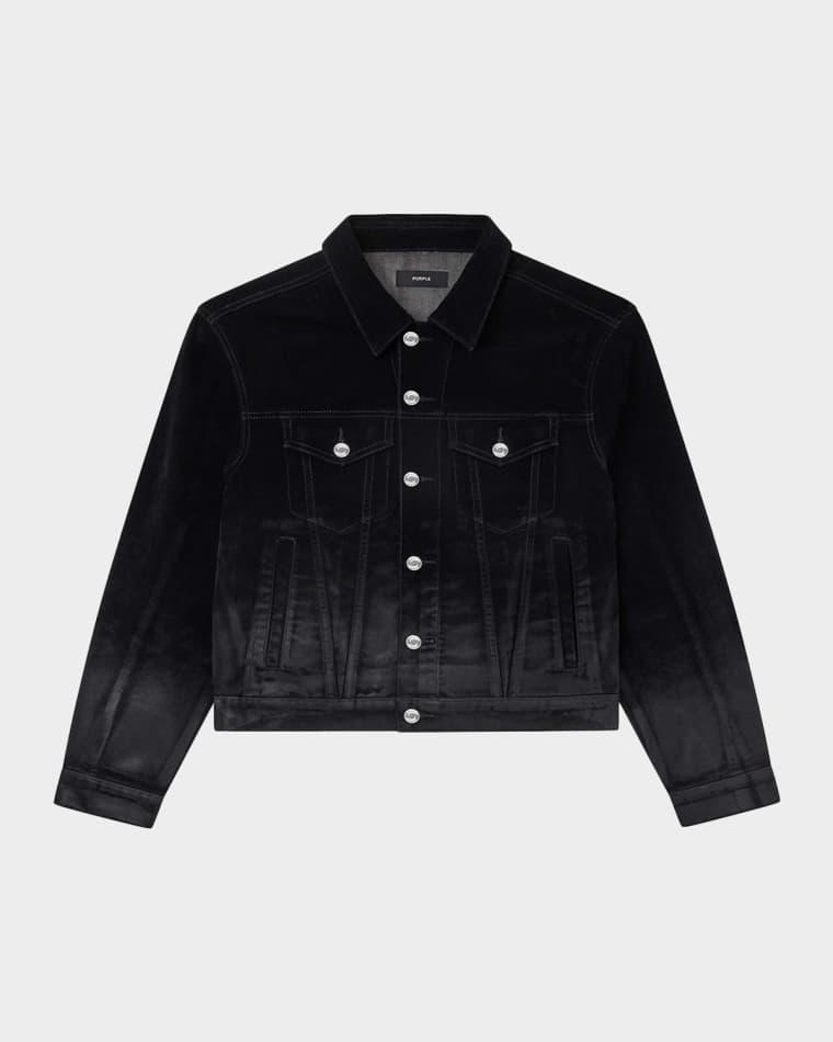 Men's Flock Dipped Trucker Jacket by PURPLE BRAND