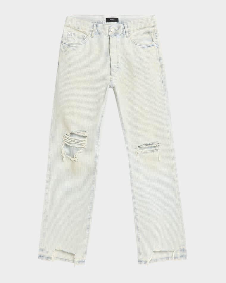 Men's Hickory Blowout Stripe Bootcut Jeans by PURPLE BRAND