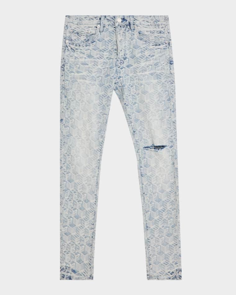Men's Jacquard Monogram Skinny Jeans by PURPLE BRAND
