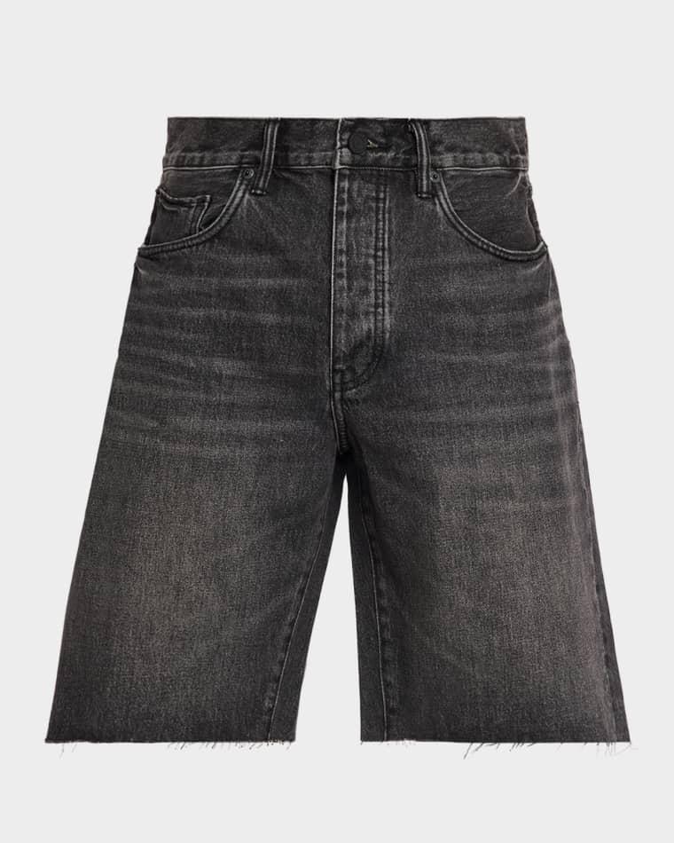 Men's Kamari Relaxed Fit Black Denim Shorts by PURPLE BRAND