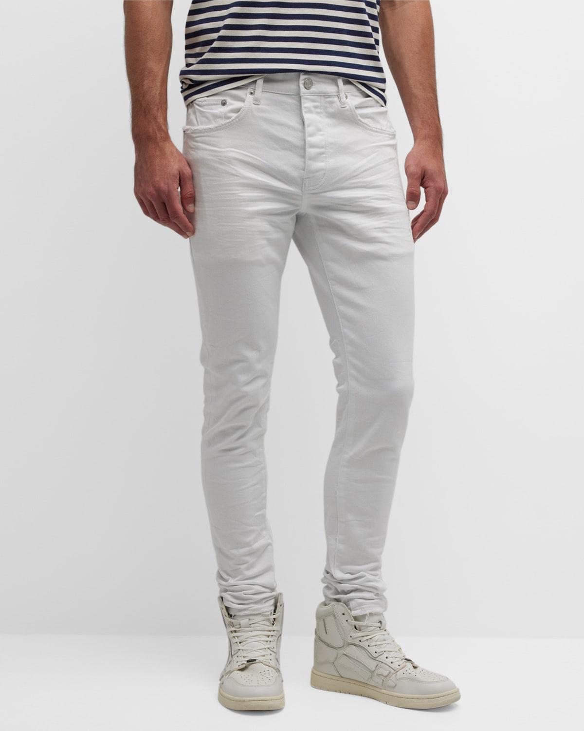 Men's P001 Optic White Skinny Jeans by PURPLE BRAND