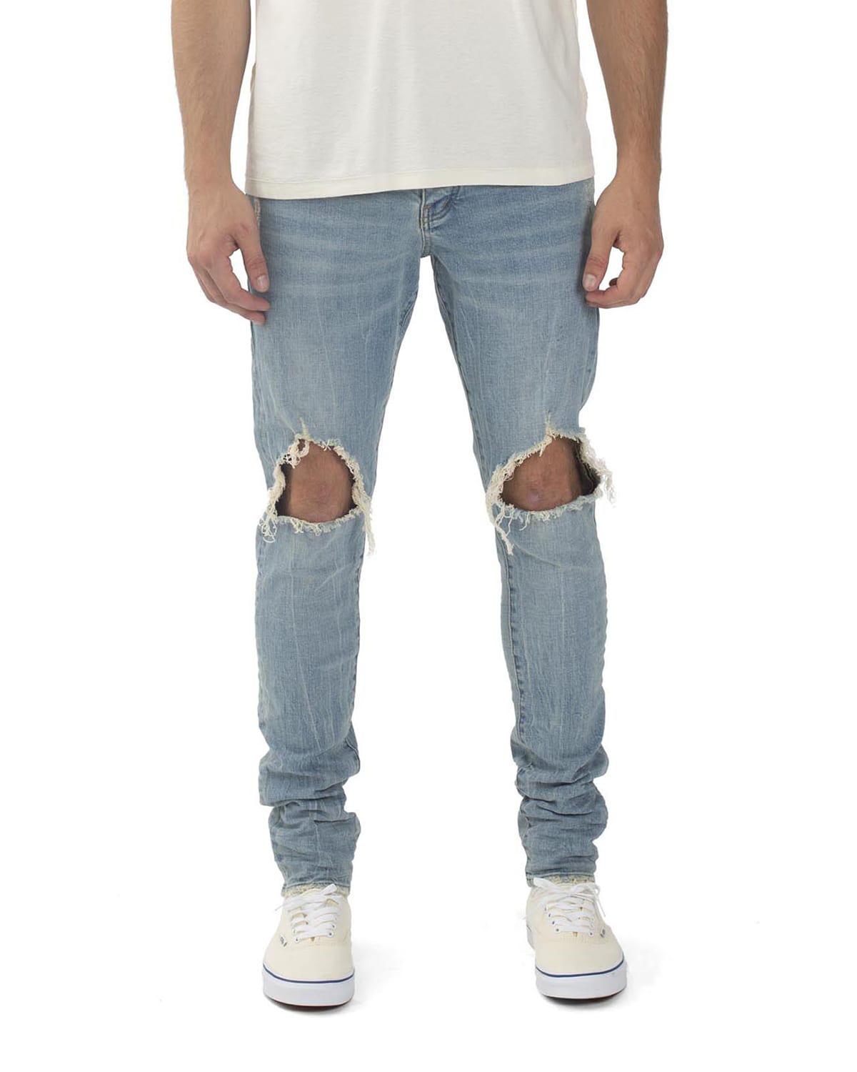 Men's P002 Light Indigo Blowout Slim Jeans by PURPLE BRAND