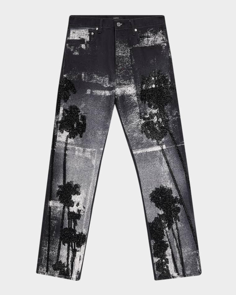 Men's P011 Beaded Palms Straight-Leg Jeans by PURPLE BRAND
