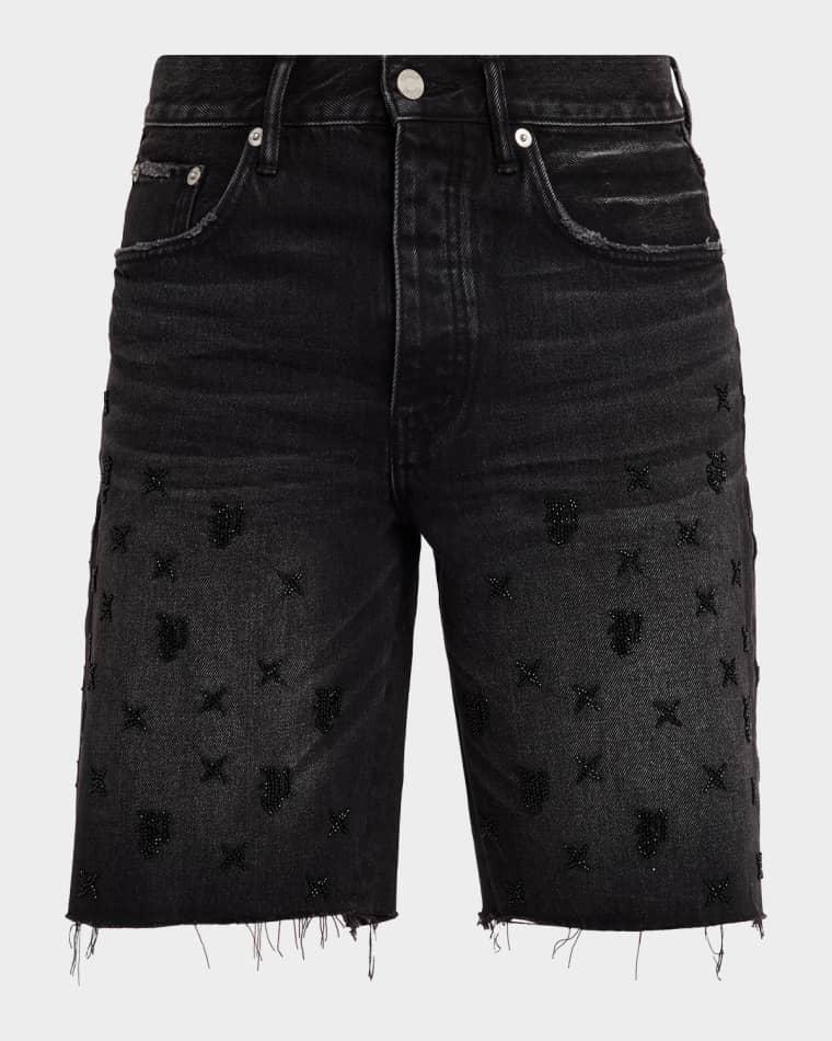 Men's P059 Beaded Monogram Shorts by PURPLE BRAND