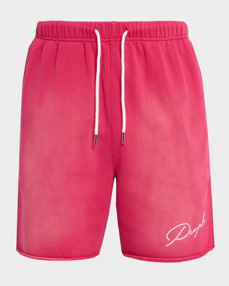 Men's Signature Faded Cotton Shorts by PURPLE BRAND
