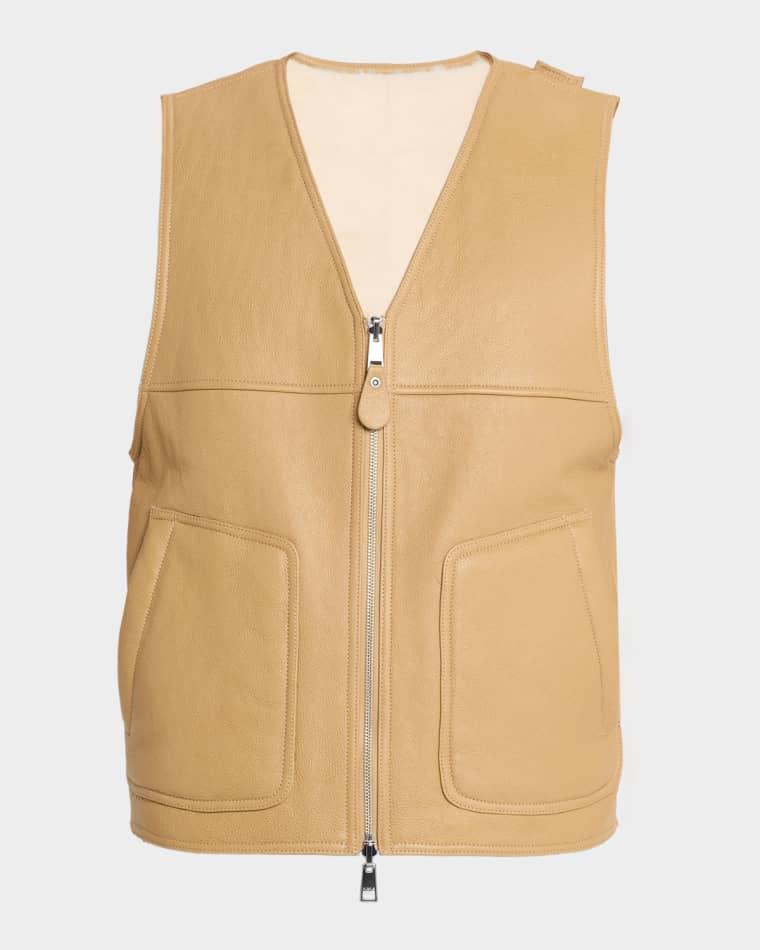 Men's Slab Wordmark Shearling Vest by PURPLE BRAND