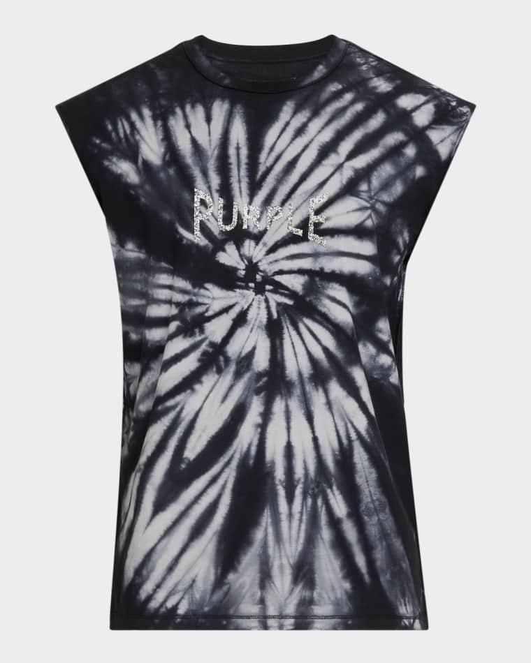 Men's Tie-Dye Sleeveless Tank Top by PURPLE BRAND