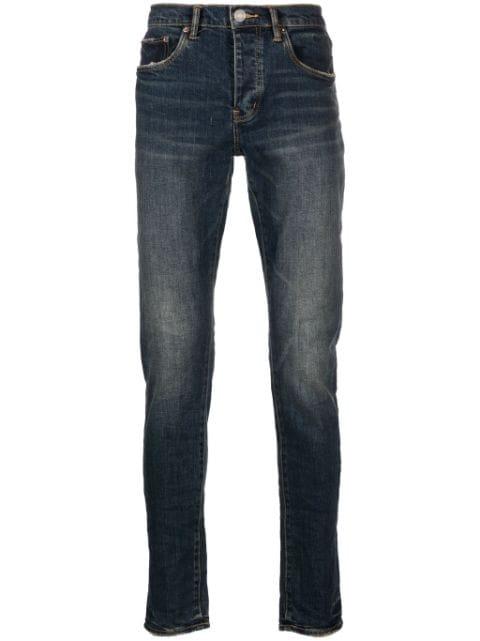 P001 low-rise slim-leg jeans by PURPLE BRAND