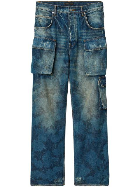 P018 Triple Pocket Cargo wide-leg jeans by PURPLE BRAND