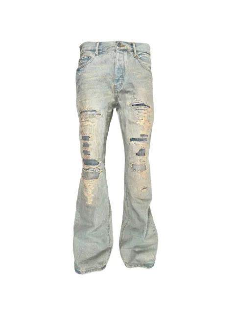 P026 destroyed repair bootcut jeans by PURPLE BRAND