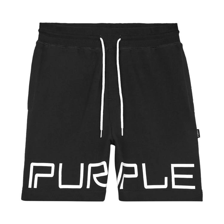 PURPLE BRAND French Terrry Wordmark Shorts 'Black' by PURPLE BRAND