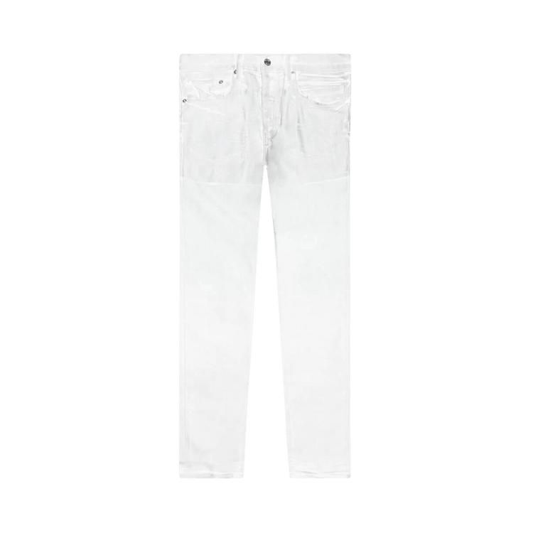 PURPLE BRAND Iridescent Pearl Skinny Jeans 'Worn White' by PURPLE BRAND